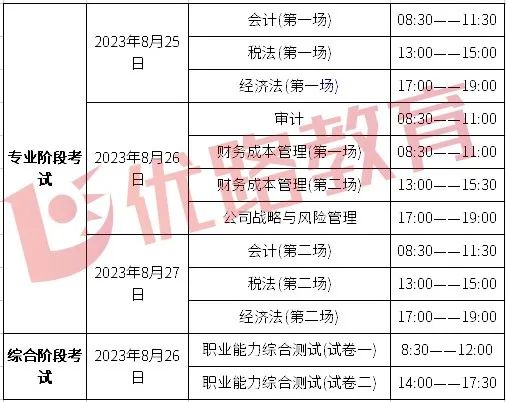 2023年注会报名、缴费及考试时间出炉！