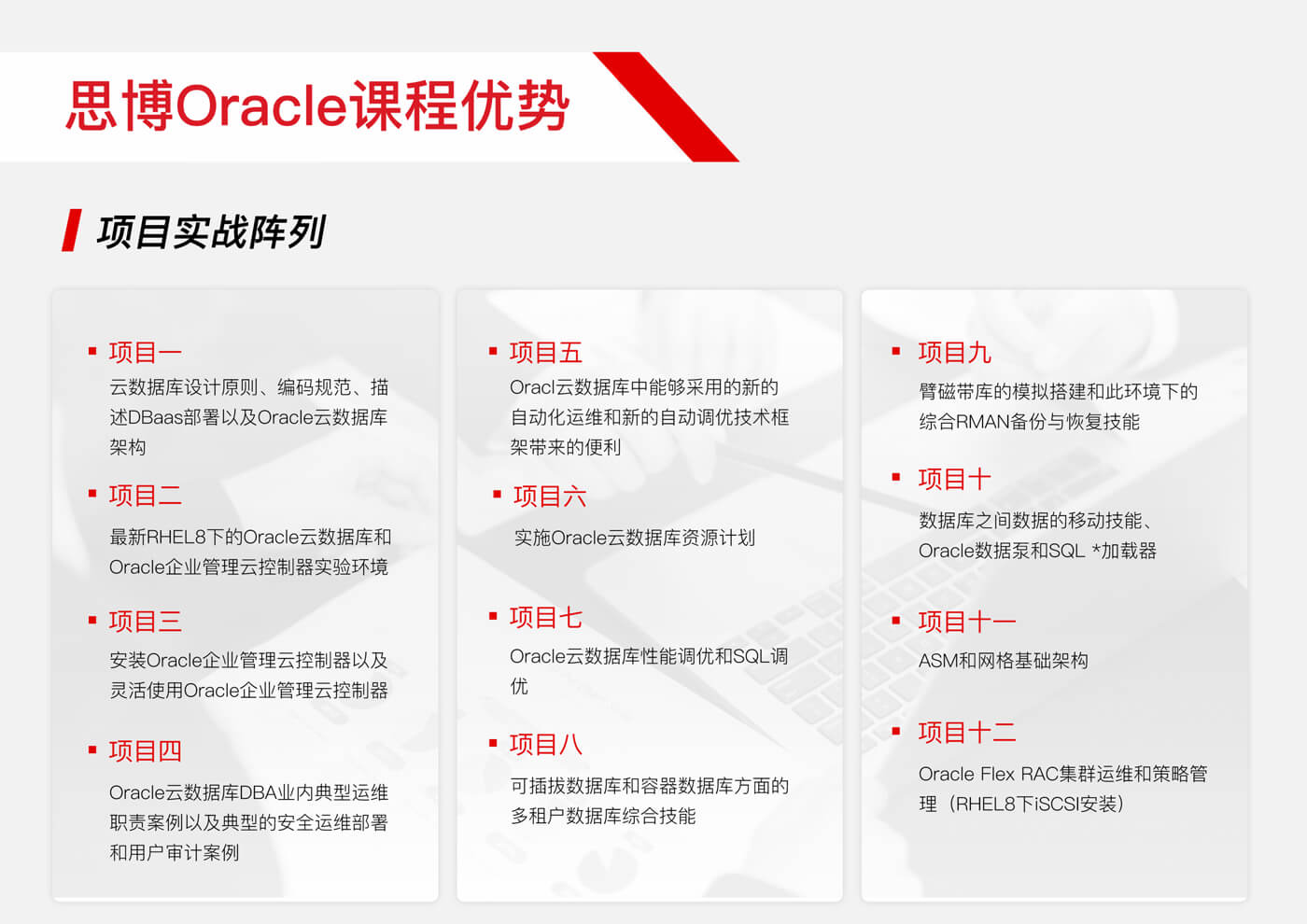 Oracle甲骨文認證專家課程