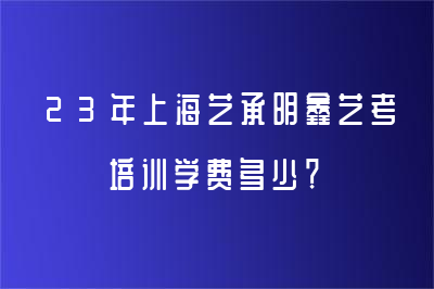 23年上海藝承明鑫藝考培訓學費多少？