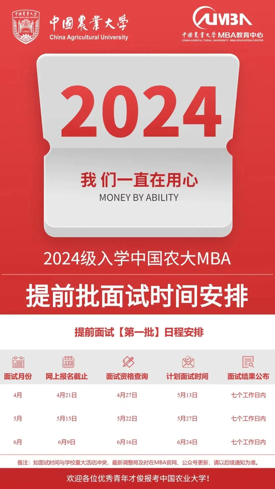 2024全国MBA提前面试批次汇总一览