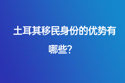 土耳其移民身份的优势有哪些？