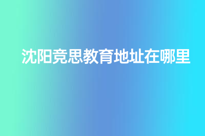 沈阳竞思教育地址在哪里？