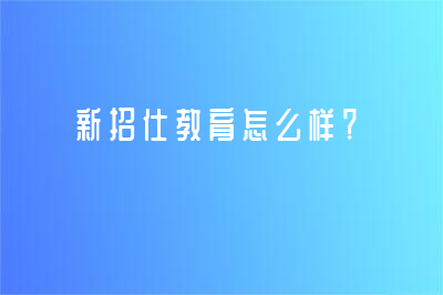 新招仕教育怎么样？