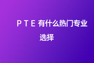  PTE有什么热门专业选择