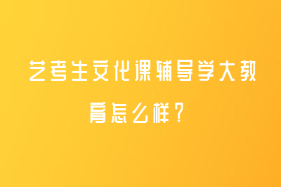 藝考生文化課輔導(dǎo)學(xué)大教育怎么樣？