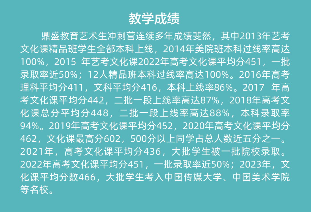 艺考文化课辅导为什么选择鼎盛教育？