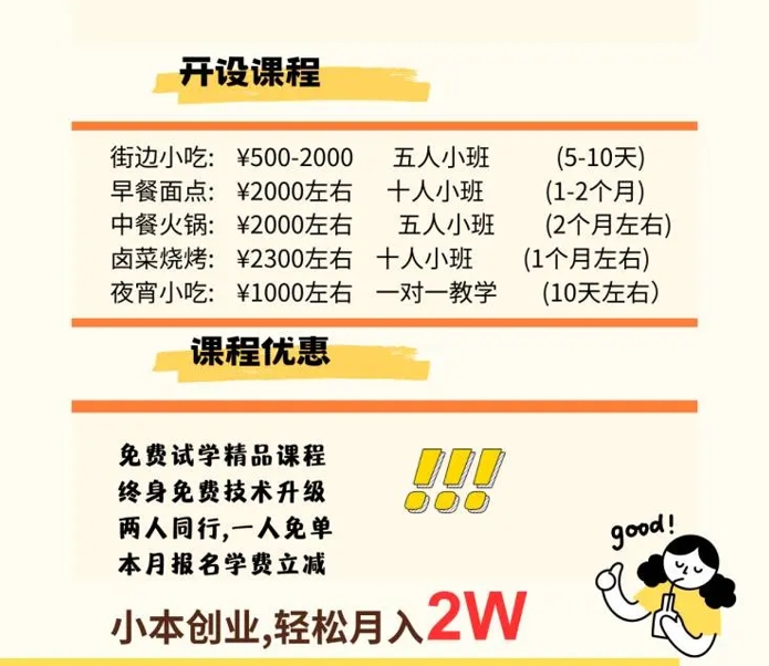 2024深圳食为先小吃培训收费表