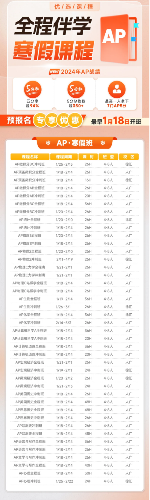 把握寒假黃金期，瀾大教育助您AP沖刺成功！