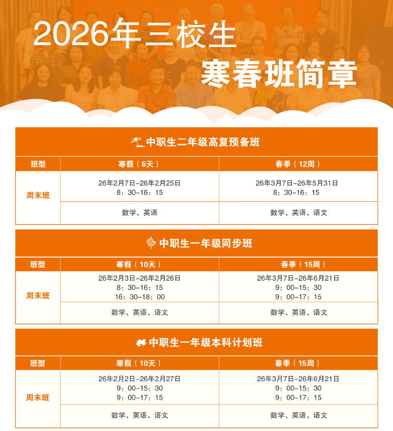 2026年上海思源三校生寒春班招生簡(jiǎn)章！