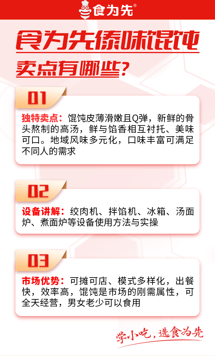 深圳食为先傣味馄饨培训