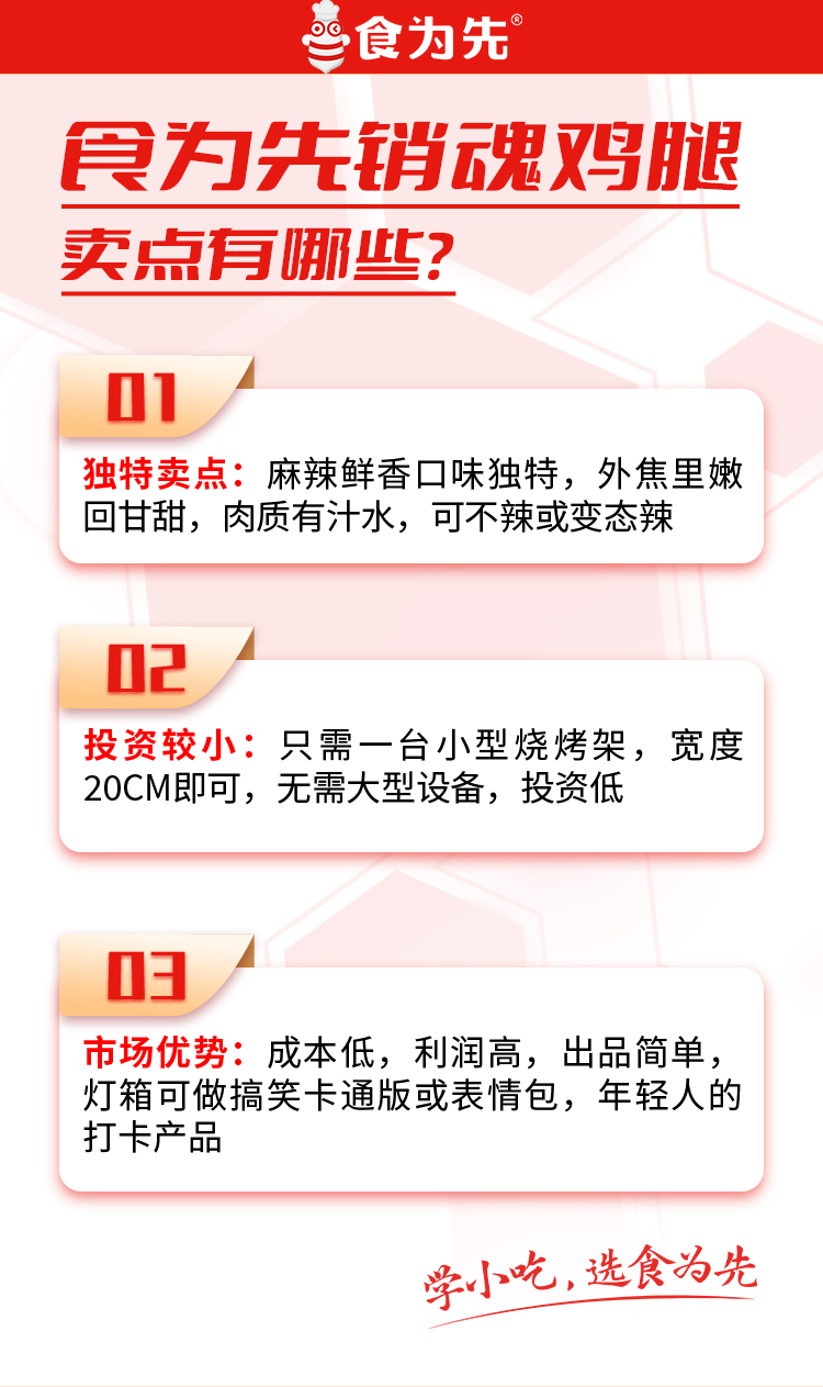 重庆食为先销魂鸡腿培训