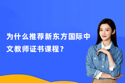 为什么推荐新东方国际中文教师证书课程？