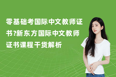 零基础考国际中文教师证书?新东方国际中文教师证书课程干货解析