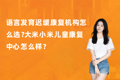语言发育迟缓康复机构怎么选?大米小米儿童康复中心怎么样?