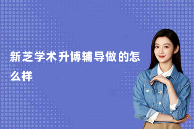 新芝学术升博辅导做的怎么样啊?