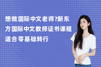 想做国际中文老师?新东方国际中文教师证书课程适合零基础转行